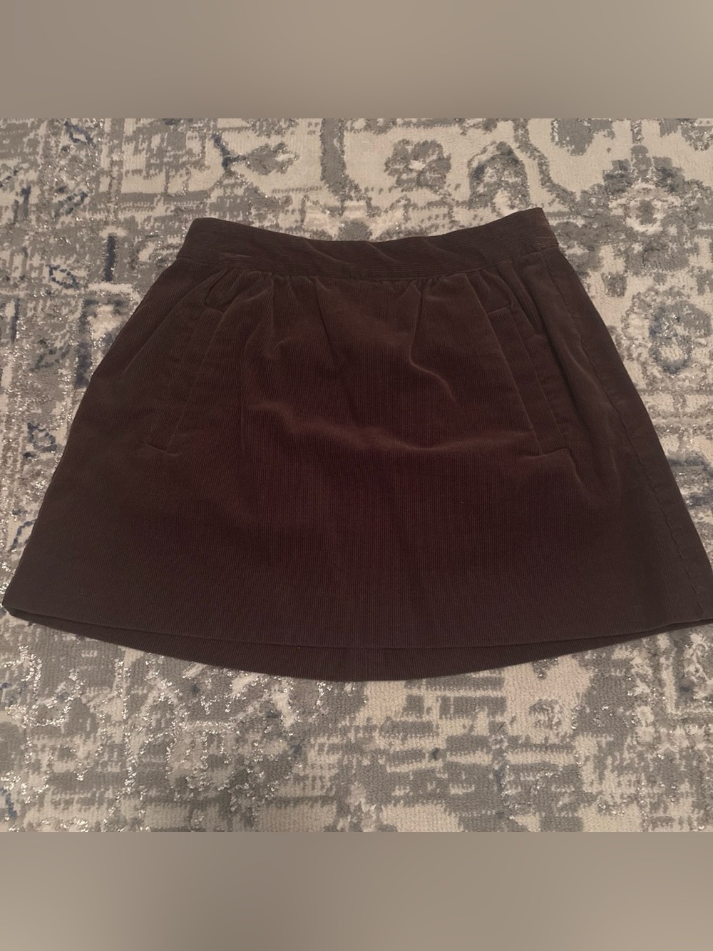 LOFT Brown Corduroy Mini Skirt